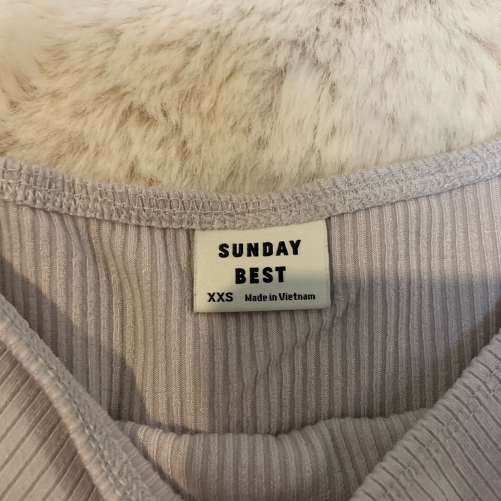 Sunday Best Cropped Ribbed Top - Picture 2 of 2